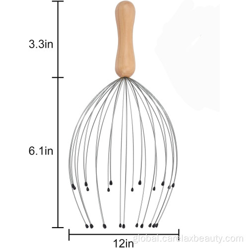 Scalp Massager Wooden handle head massage head massager spider Manufactory